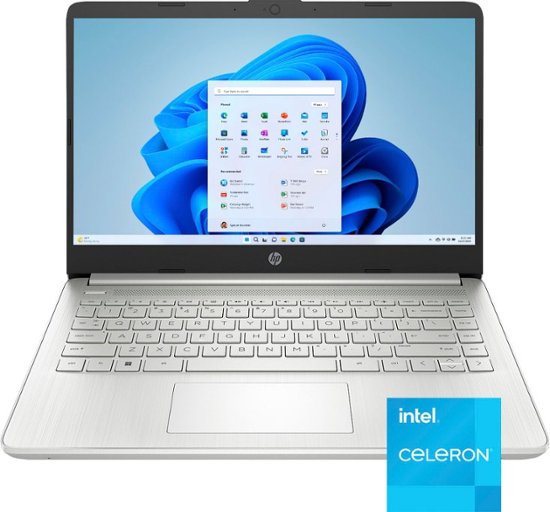 HP - 14" Laptop - Intel Celeron - 4GB Memory - 128GB eMMC - Natural Silver