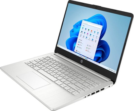 HP - 14" Laptop - Intel Celeron - 4GB Memory - 128GB eMMC - Natural Silver