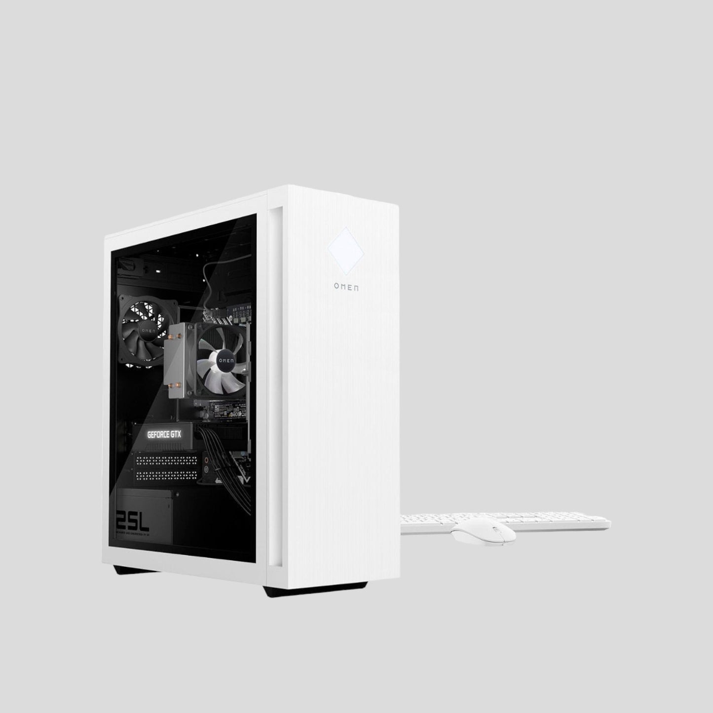 HP OMEN - 25L Gaming Desktop - Intel Core i3-13100F - 8GB DDR5 Memory - NVIDIA GeForce GTX 1660 SUPER - 512GB SSD - White