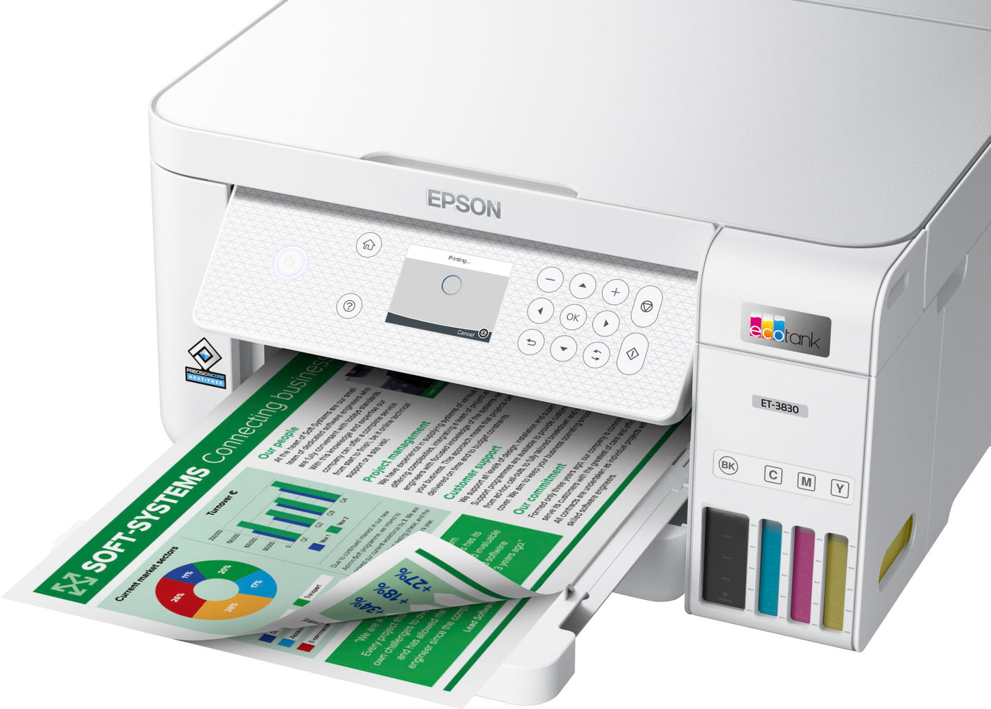 Epson - EcoTank ET-3830 All-in-One Cartridge-Free Supertank Printer