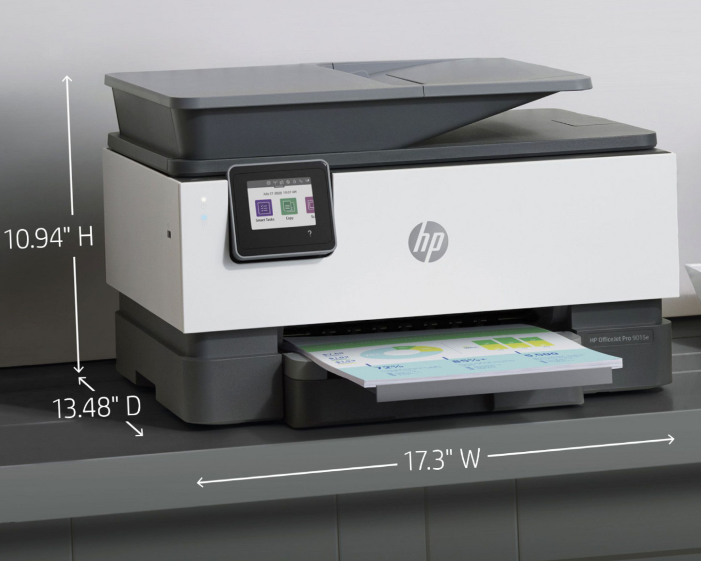 HP - OfficeJet Pro 9015e Wireless All-In-One Inkjet Printer- White