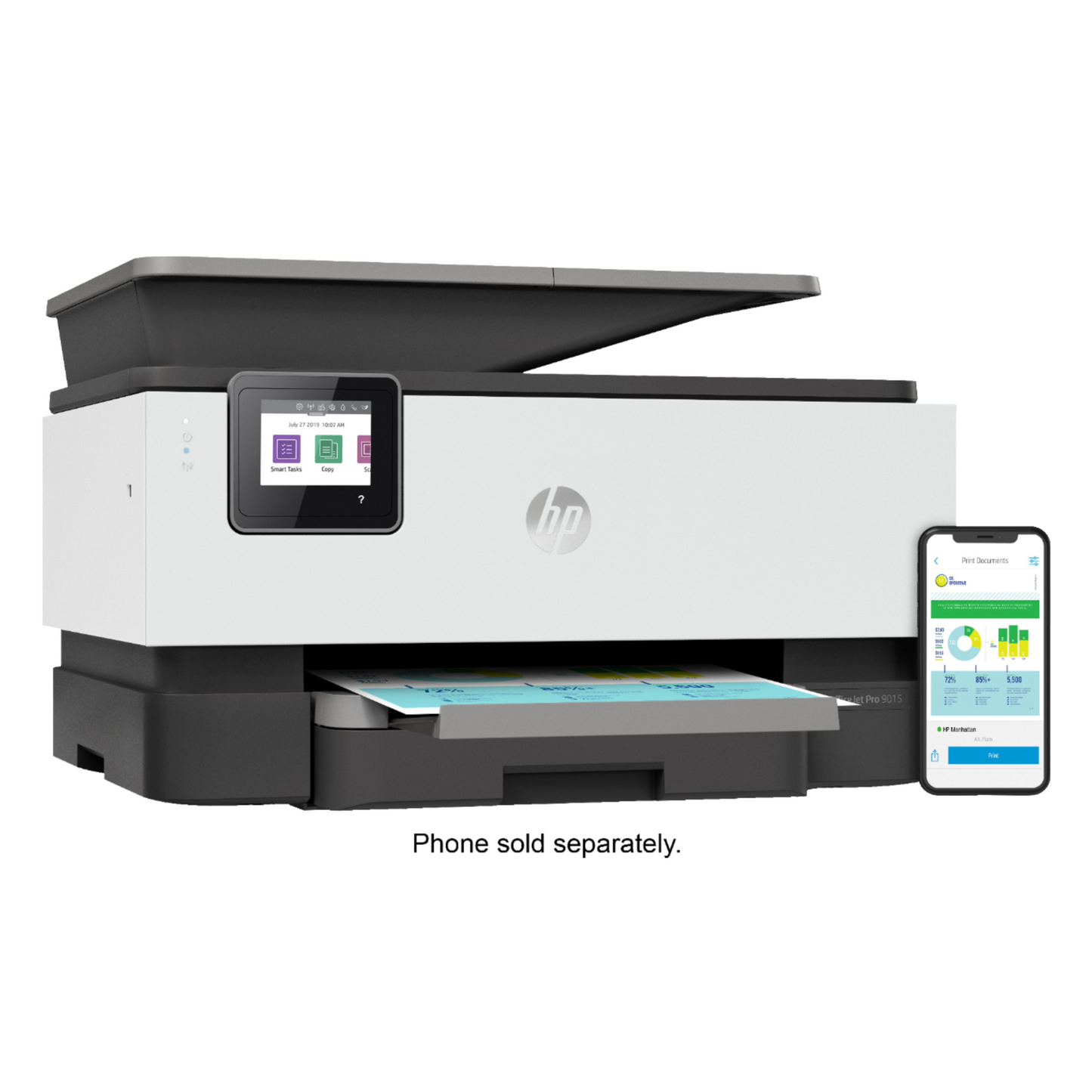 HP - OfficeJet Pro 9015e Wireless All-In-One Inkjet Printer- White