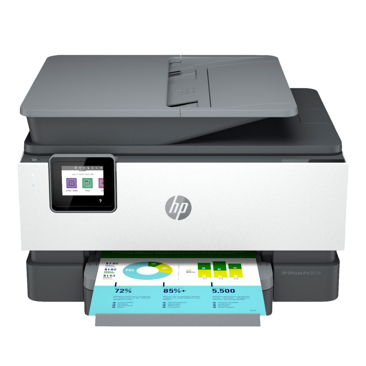 HP - OfficeJet Pro 9015e Wireless All-In-One Inkjet Printer- White