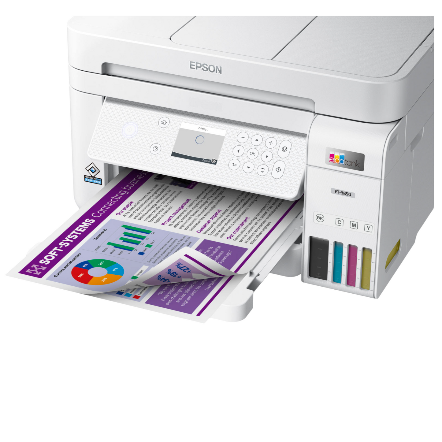 Epson - EcoTank ET-3850 All-in-One Cartridge-Free Supertank Printer