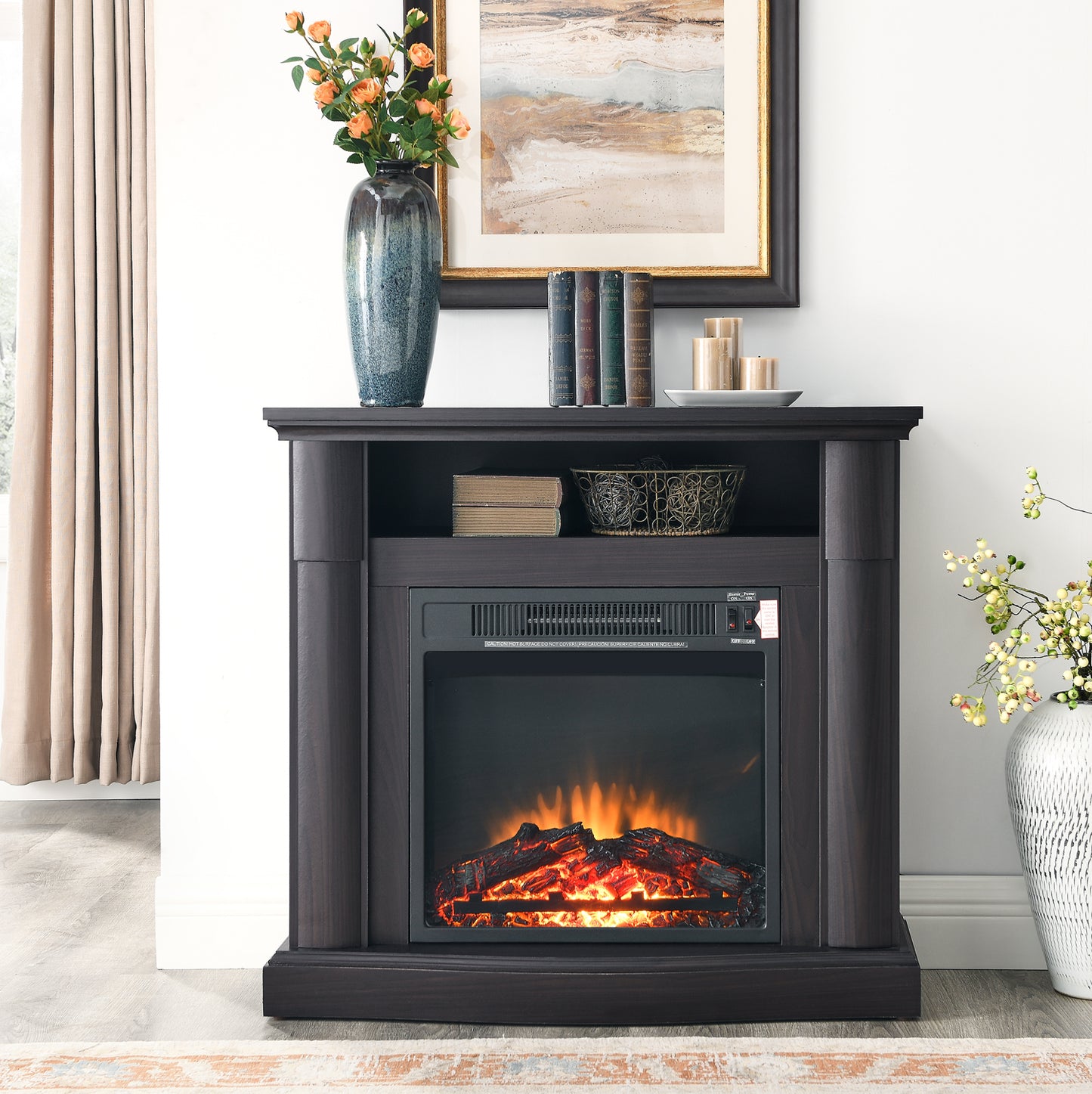 TV Stand for TVs up to 48" with Electric Fireplace