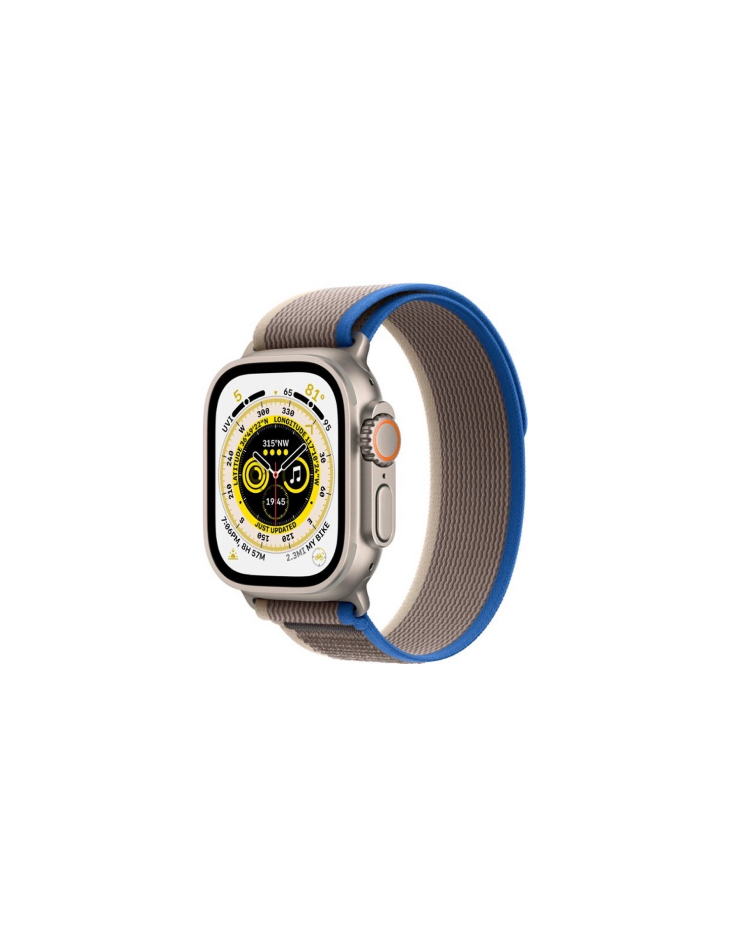 Apple Watch Ultra (GPS + Cellular) 49mm Titanium Case with Trail Loop