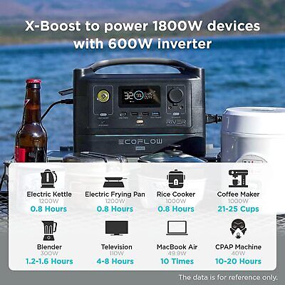 EcoFlow River Max 576Wh Portable Power Station, Clean & Silent Solar* Generator