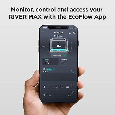 EcoFlow River Max 576Wh Portable Power Station, Clean & Silent Solar* Generator