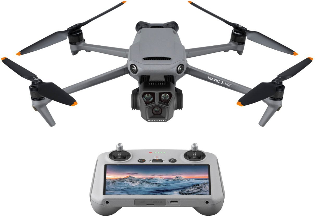 DJI - Mavic 3 Pro Drone and RC Remote Control with Built-in Screen - Gray
