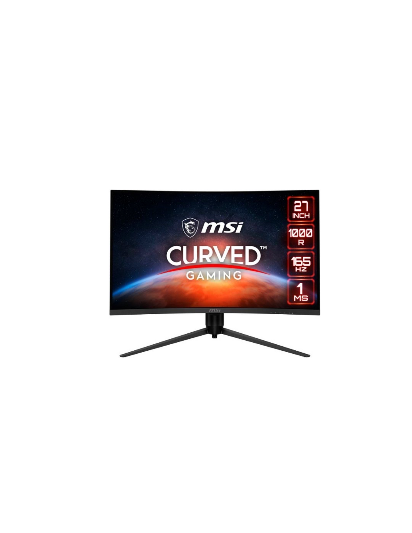 MSI - Optix 27" LED Curved FHD FreeSync Monitor with Height, Tilt, Swivel (DisplayPort, HDMI) - Black