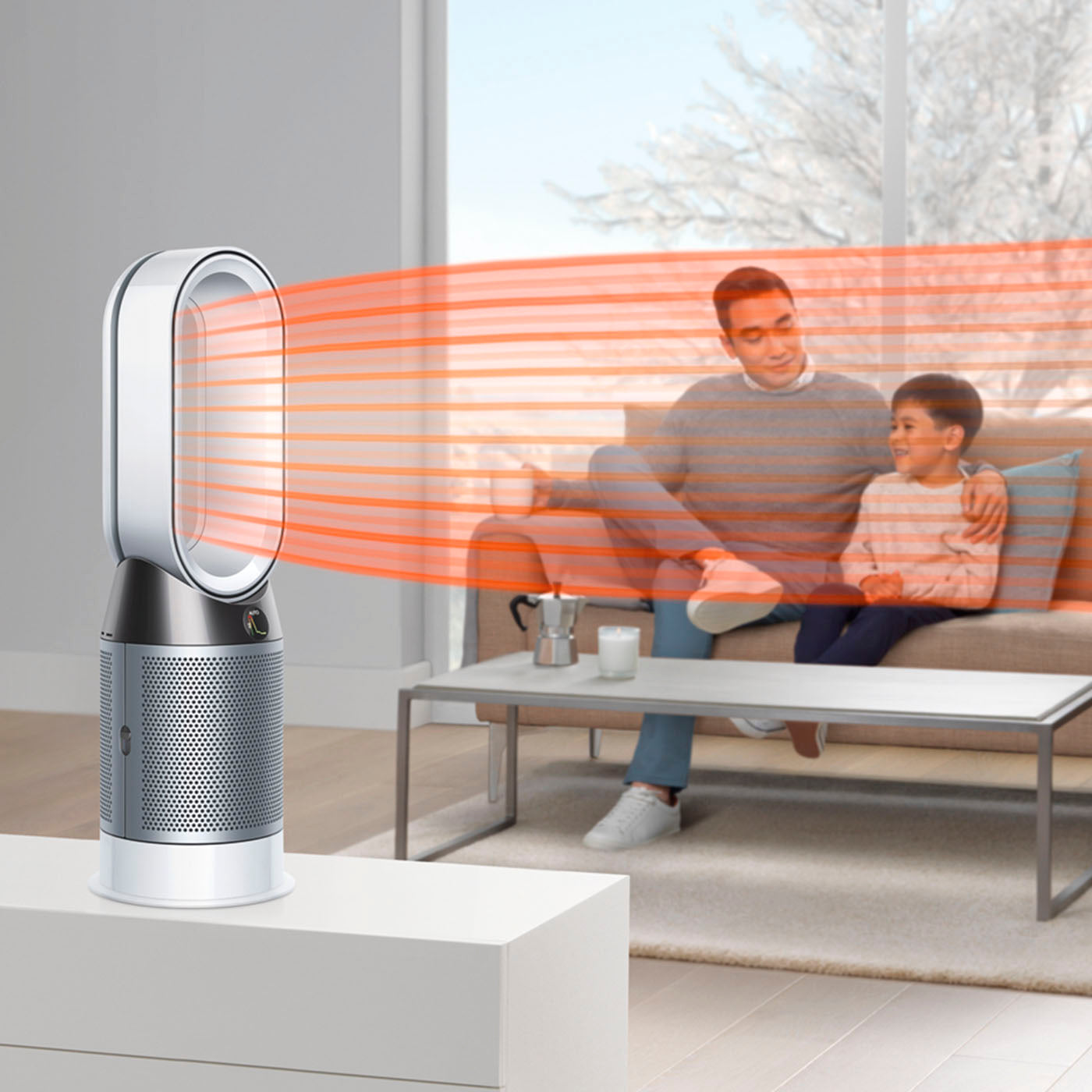 Dyson - HP04 Pure Hot + Cool Smart Tower Air Purifier, Heater and ...