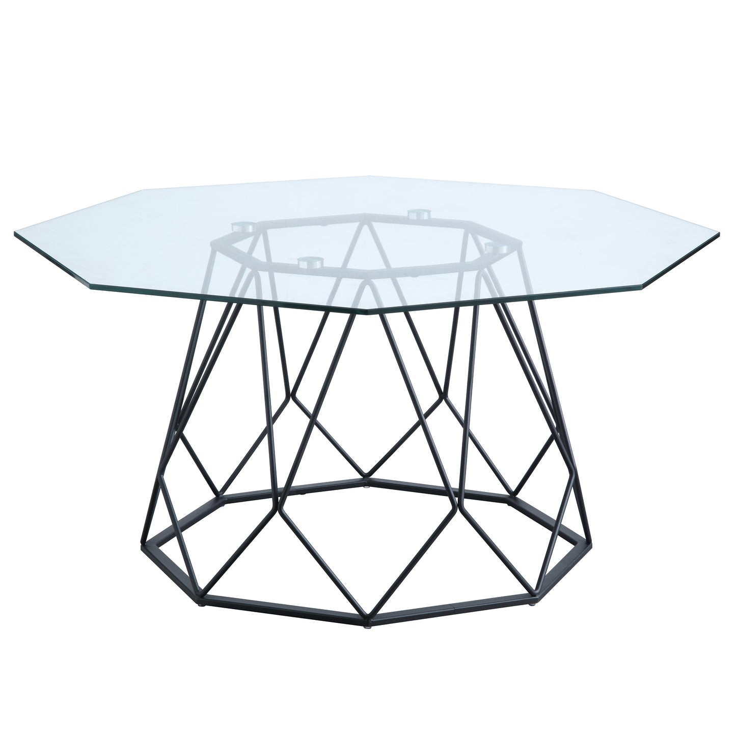Growder Glass Top Coffee Table in Black