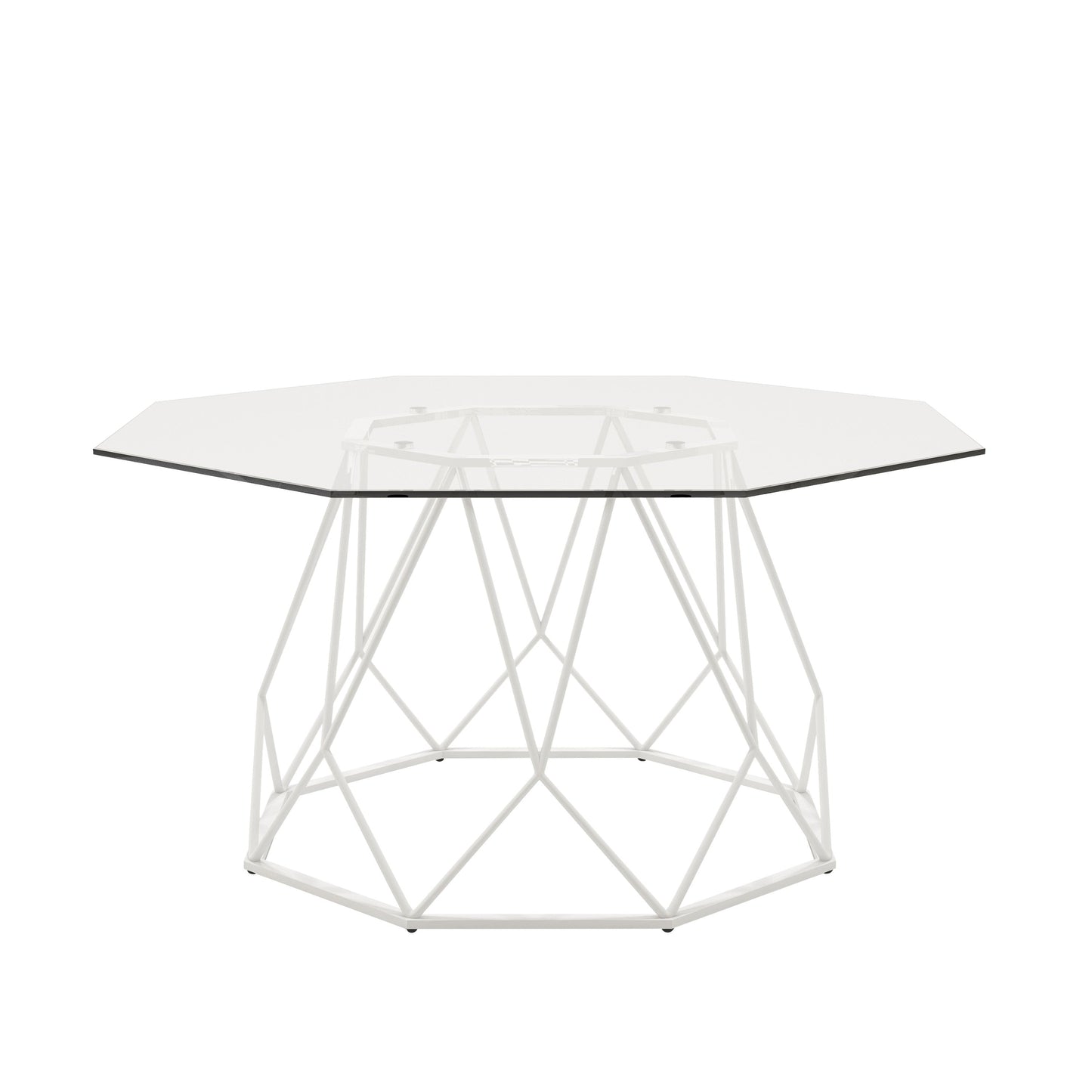 Growder Glass Top Coffee Table in White