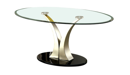 Aman Contemporary Glass Top Coffee Table
