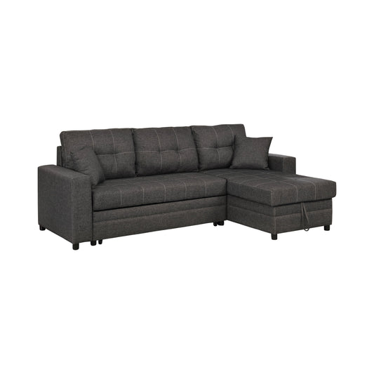 Vid Contemporary Upholstered Sectional in Gray