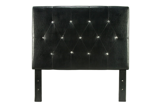 Ervin Contemporary Faux Leather Tufted Headboard in Twin