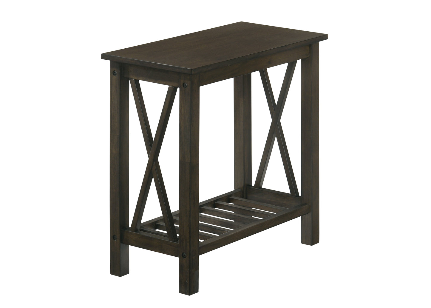 Quint 1-Shelf Side Table in Dark Gray