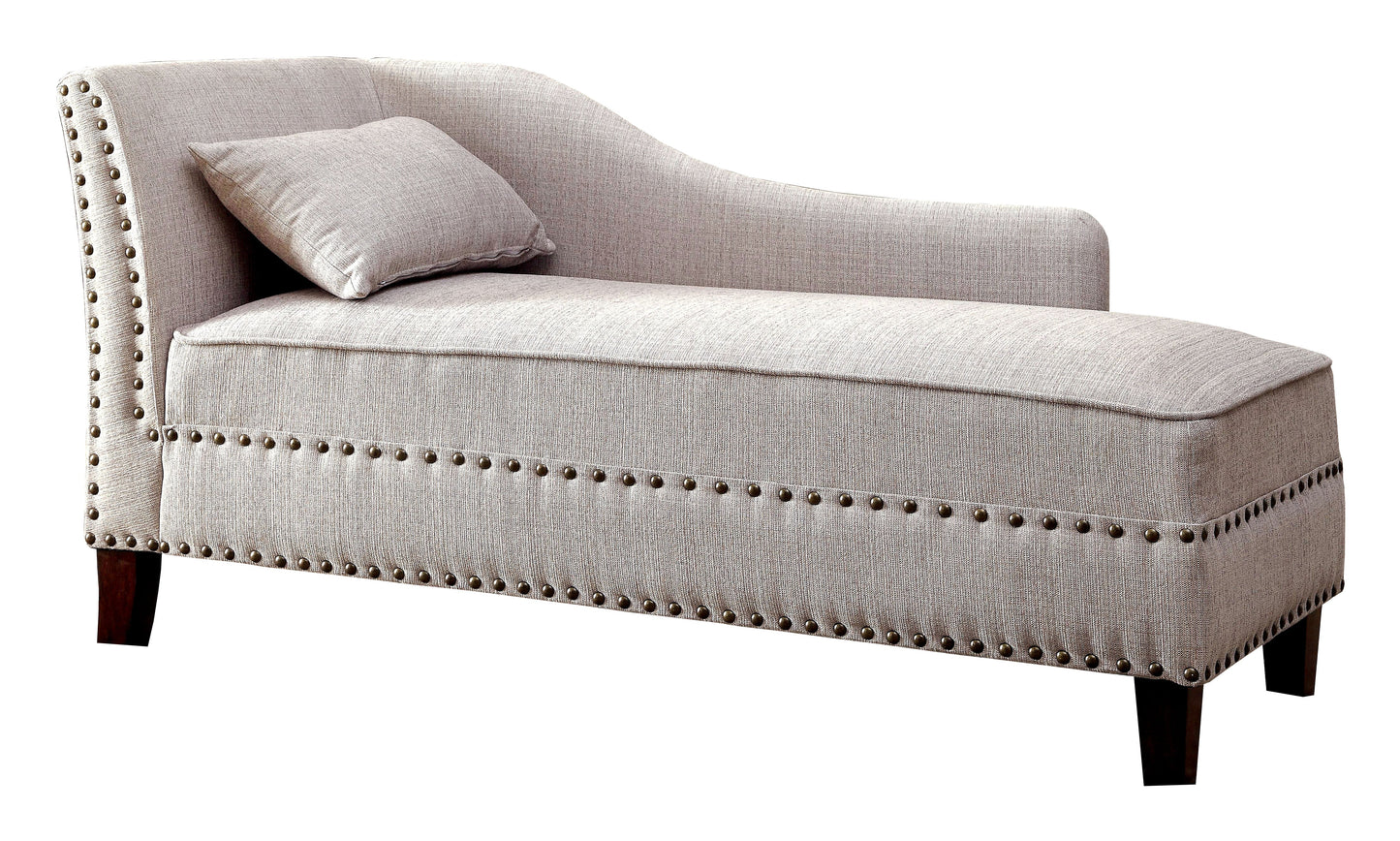 Jack Contemporary Upholstered Chaise in Beige
