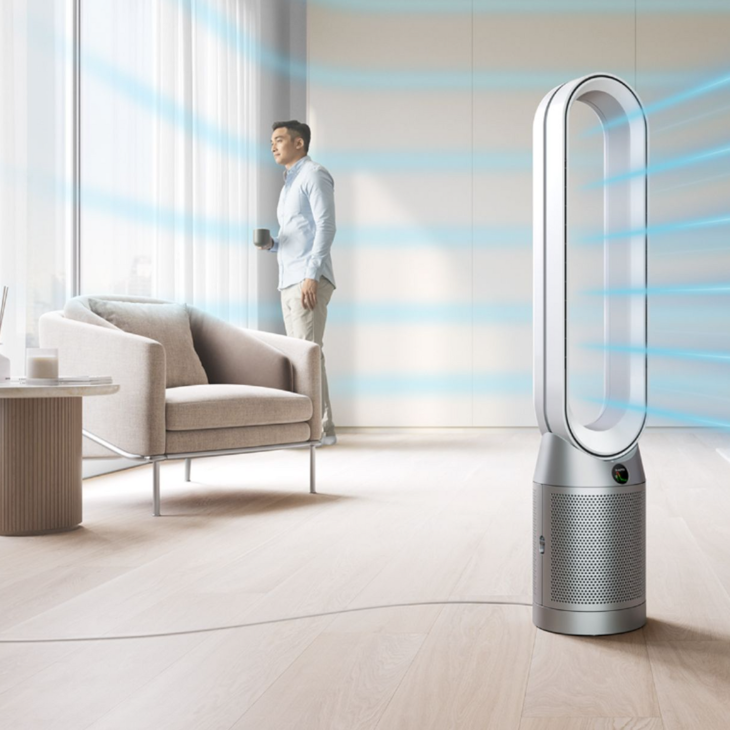 DYSON Purifier Cool TP07 SMART Air Purifier & Fan White with Silver