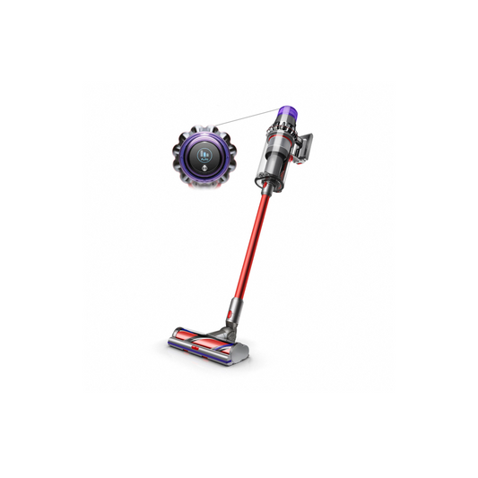 Dyson - Outsize Total Clean cordless vacuum - Nickel/Red