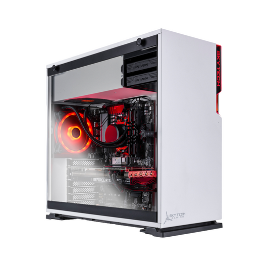 Skytech Gaming - Shiva Gaming PC Desktop – AMD Ryzen 5 5600X – 16G Memory – NVIDIA GeForce RTX 3060 Ti – 1TB NVME – 120mm AIO - White