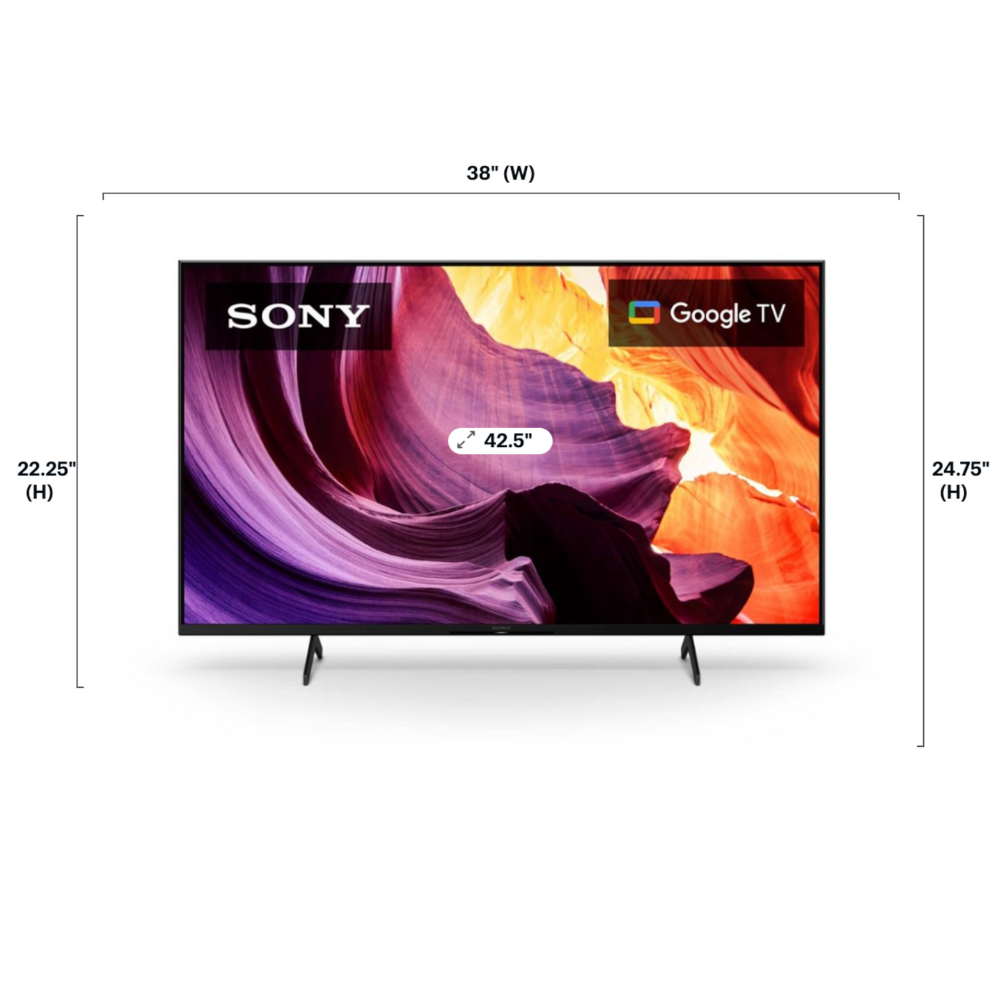 Sony - 43 Class X80K Series LED 4K HDR Smart Google TV