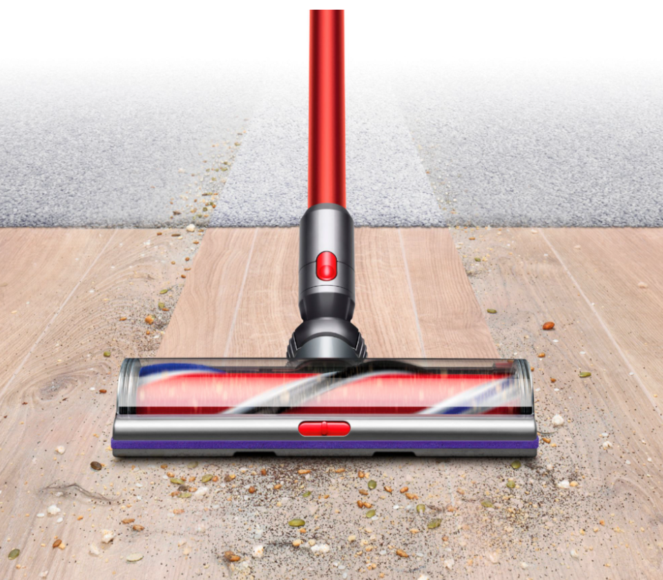 Dyson - Outsize Total Clean cordless vacuum - Nickel/Red