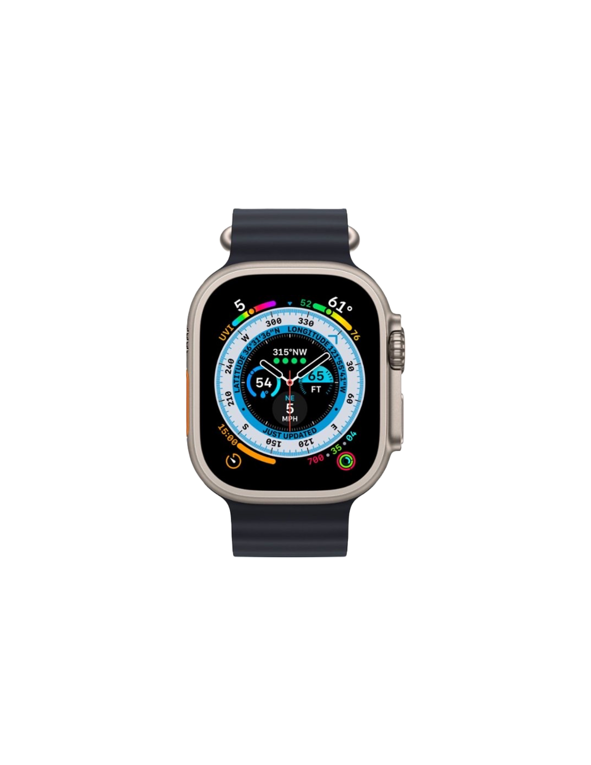 Apple Watch Ultra GPS Cellular 49mm Titanium Case with Ocean Band